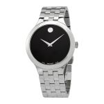Đồng Hồ Nữ Movado Veturi Quartz Black Museum 0607415 Màu Đen Bạc