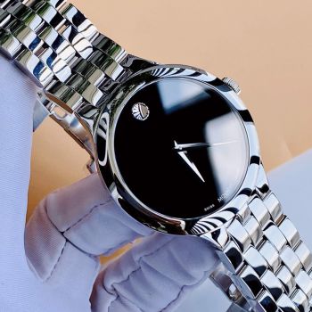 Đồng Hồ Nữ Movado Veturi Quartz Black Museum 0607415 Màu Đen Bạc