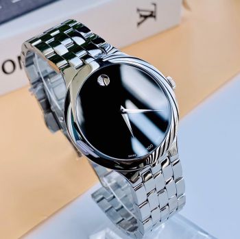Đồng Hồ Nữ Movado Veturi Quartz Black Museum 0607415 Màu Đen Bạc
