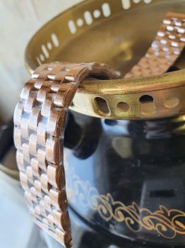 DAY11 Dây kim loại mạ vàng đồng hồ size 20, màu vàng hồng, dây khóa bướm, mắt đặc( Đầy đủ các size)