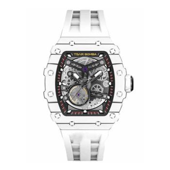 Đồng Hồ Nam Tsar Bomba  Carbon Fiber Waterproof TB8208CF-W Màu Trắng