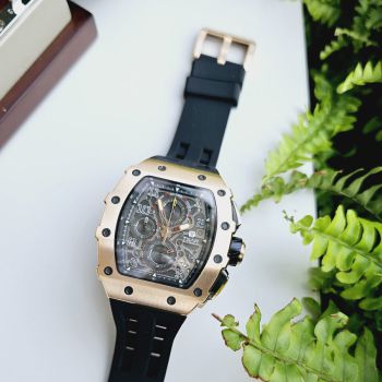 Đồng Hồ Nam Tsar Bomba TB8204Q-GB Màu Đen/Vàng Hồng