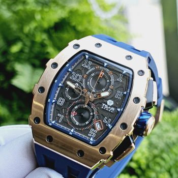 Đồng Hồ Nam Tsar Bomba TB8204Q-GBLUE Màu Xanh/Vàng Hồng