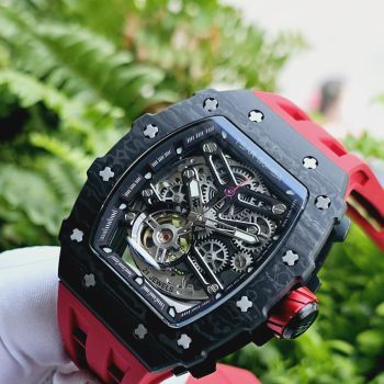 Đồng Hồ Nam Tsar Bomba Carbon Fiber Waterproof TB8208CF-BR Màu Đen Đỏ