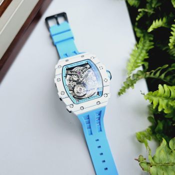 Đồng Hồ Nam Tsar Bomba Carbon Fiber Waterproof TB8208CF-WBLUE Màu Xanh Blue