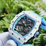 Đồng Hồ Nam Tsar Bomba Carbon Fiber Waterproof TB8208CF-WBLUE Màu Xanh Blue