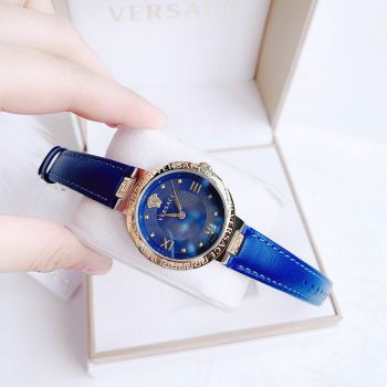 Đồng Hồ Nữ Versace Medusa Quartz Blue Dial Ladies Watch VE2K00321 Màu  Vàng Xanh