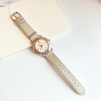 Đồng Hồ Nữ Versace Medusa Quartz Ivory Dial Ladies Watch VEPU01021 Màu Kem Vàng Hồng