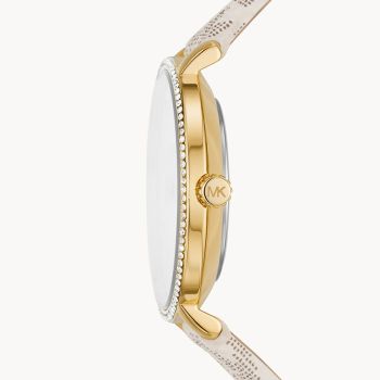 Set Đồng Hồ + Vòng Đeo Tay Nữ Michael Kors Pyper Quartz White Dial Ladies Watch And Bracelet Set MK1037 Màu Trắng