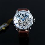 Đồng Hồ Nam Waldhoff Paragon Pearl Silver Brown 12AM-Brown 43.5mm Màu Nâu Bạc