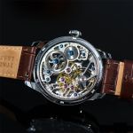 Đồng Hồ Nam Waldhoff Paragon Pearl Silver Brown 12AM-Brown 43.5mm Màu Nâu Bạc