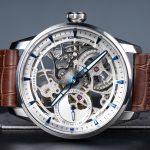 Đồng Hồ Nam Waldhoff Paragon Pearl Silver Brown 12AM-Brown 43.5mm Màu Nâu Bạc