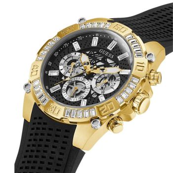 Đồng Hồ Nam Guess Tachymeter Gold Tone Case  Men's Watch GW0333G2 Màu Đen Vàng