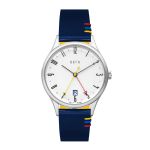Đồng Hồ Nam Dufa Weimar GMT Elemental Trio DF-9006-0C 38mm Màu Trắng Xanh Navy
