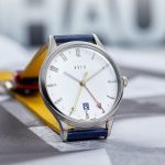 Đồng Hồ Nam Dufa Weimar GMT Elemental Trio DF-9006-0C 38mm Màu Trắng Xanh Navy