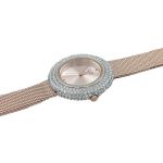 Đồng Hồ Nữ Burg BUR220 Swarovski Diamond Dial Stainless Steel Mesh Bracelet Màu Vàng Hồng