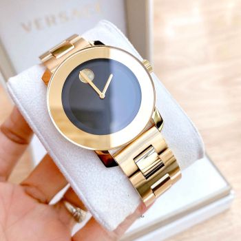Đồng Hồ Unisex Movado Bold Gold Tone Black Dial 3600397 Màu Vàng Đen