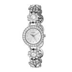 Đồng Hồ Nữ Guess Silver-Tone Jewelry Inspired Watch with Genuine Crystals & Self-Adjustable Bracelet U0527L1 Màu Bạc