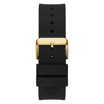Đồng Hồ Nam Guess Gold Tone Case Black Silicone GW0208G2 Màu Vàng Đen