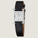 Đồng Hồ Nữ Hermès Heure H Watch Mini Model 21mm Màu Đen Bạc