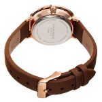 Đồng Hồ Nữ Akribos XXIV Women's AK1093 Quartz Swarovski Mother-Of-Pearl Satin Strap Watch Màu Nâu