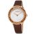 Đồng Hồ Nữ Akribos XXIV Women's AK1093 Quartz Swarovski Mother-Of-Pearl Satin Strap Watch Màu Nâu
