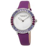 Đồng Hồ Nữ Akribos XXIV Women's AK1093 Quartz Swarovski Mother-Of-Pearl Satin Strap Watch Màu Tím