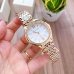 Đồng Hồ Nữ Michael Kors MK Mindy Rose Gold-Tone Watch MK7078 Màu Vàng Gold