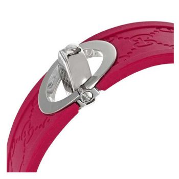 Đồng Hồ Nữ Gucci GG Twirl Ladies Small Fuchsia Rubber YA112522 Màu Hồng Bạc