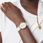 Đồng Hồ Nữ Versace Ladies Watch Wristwatch Leather Meander VELW00120 Màu Trắng
