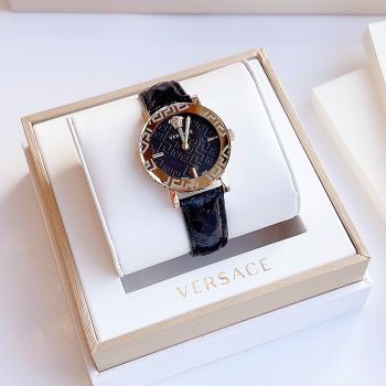 Đồng Hồ Nữ Versace Greca Glass VEU300221 Màu Đen Vàng