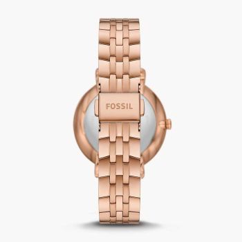 Đồng Hồ Nữ Fossil Jacqueline Three-Hand Date Rose Gold-Tone Stainless Steel ES5275 Màu Vàng Hồng