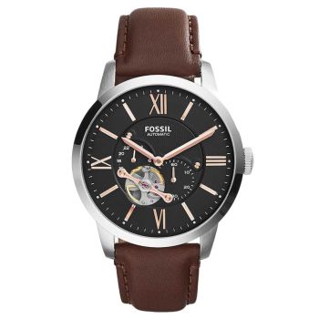 Đồng Hồ Nam Fossil Townsman Automatic Leather Watch Brown ME3061 Màu Nâu Đen