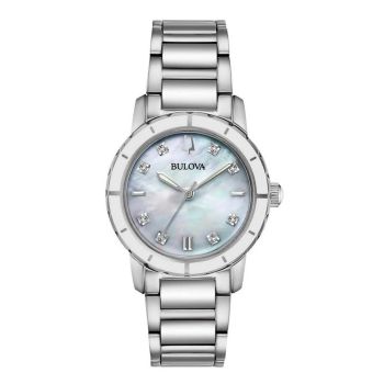 Đồng Hồ Nữ Bulova Diamond Accents Watch 96P194 Màu Bạc