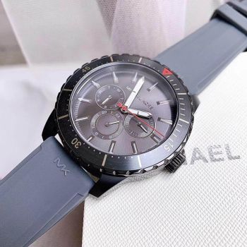 Đồng Hồ Nam Michael Kors Men’s Quartz Silicone Strap Grey Dial 44mm Watch MK7164 Màu Xám