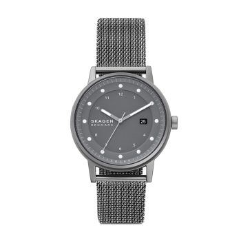 Đồng Hồ Nam Skagen Henriksen Solar-Powered Charcoal Steel Mesh Watch SKW6741 Màu Xám