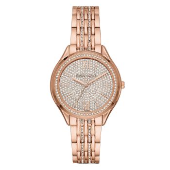 Đồng Hồ Nữ Michael Kors MK Women's Mindy Three-Hand Rose Gold-Tone Stainless Steel MK7085 Màu Vàng Hồng