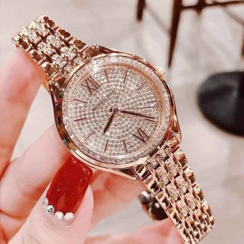 Đồng Hồ Nữ Michael Kors MK Women's Mindy Three-Hand Rose Gold-Tone Stainless Steel MK7085 Màu Vàng Hồng