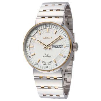 Đồng Hồ Nam Mido All Dial Demi-White 38mm - M833091113 Màu Vàng Bạc
