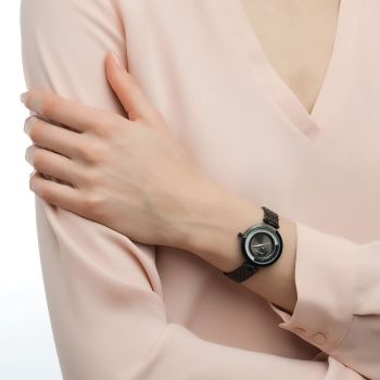 Đồng Hồ Nữ Sunlight Neometal Zamak Black Tie 334604 Màu Đen