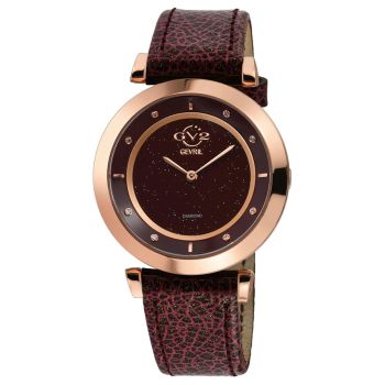 Đồng Hồ Nữ Gevril GV2 Lombardy Quartz Women Watch 14404 Màu Đỏ Vàng