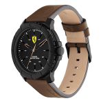 Đồng Hồ Nam Ferrari Scuderia Men's 0830902 Forza Evo 45mm Quartz Watch Màu Đen Nâu
