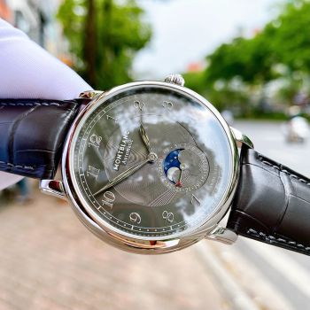 Đồng Hồ Nam Montblanc Star Legacy Moonphase 118518 Màu Đen Bạc