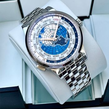 Đồng Hồ Nam Montblanc Worldtimer 112309 Màu Bạc