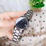 Đồng Hồ Nữ Tissot T-Classic Automatic Black Dial Titanium Ladies T087.207.44.057.00 Màu Bạc