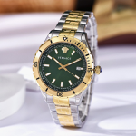 Đồng Hồ Nam Versace Hellenyium Men's Watch Green Dial 42mm VE3A00720 Phối Màu