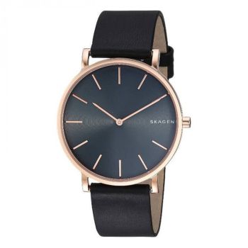 Đồng Hồ Nam Skagen Hagen Leather Watch SKW6447 Màu Đen