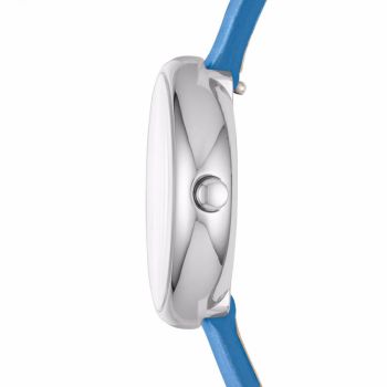 Đồng Hồ Nữ Skagen Quartz Blue Leather Watch SKW2597 Màu Xanh Blue