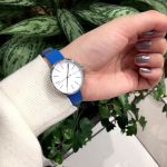 Đồng Hồ Nữ Skagen Quartz Blue Leather Watch SKW2597 Màu Xanh Blue