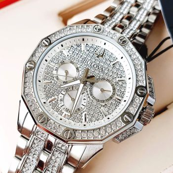 Đồng Hồ Nam Bulova Crystal Octava Chronograph 96C134 Màu Bạc